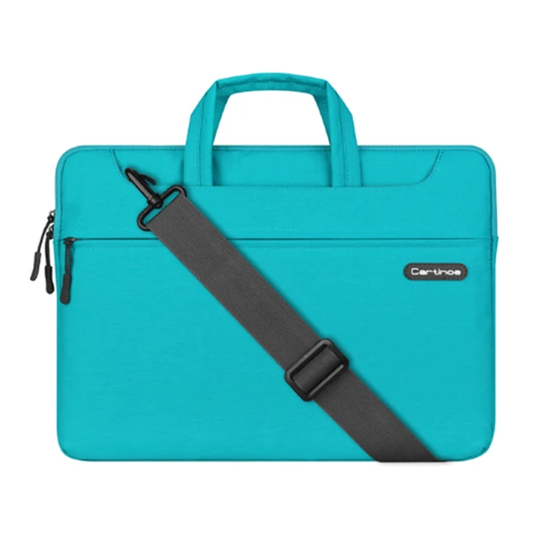 Laptop Çantası 15-16 İnç MacBook Pro Uyumlu Suya Dayanıklı Darbe Korumalı Çok Cepli Omuz Çantası - 2