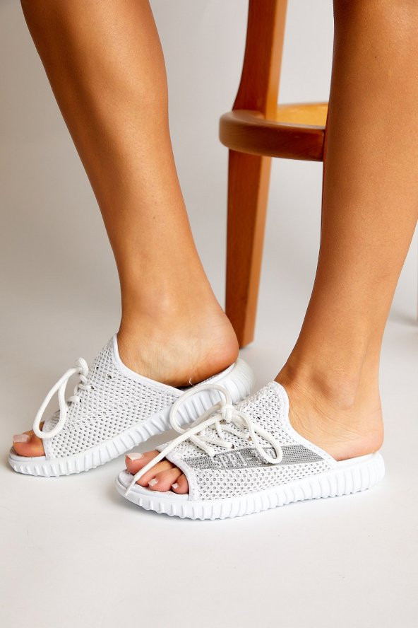 Unisex Beyaz Triko Özel Üretim Terlik Tbtr - 4