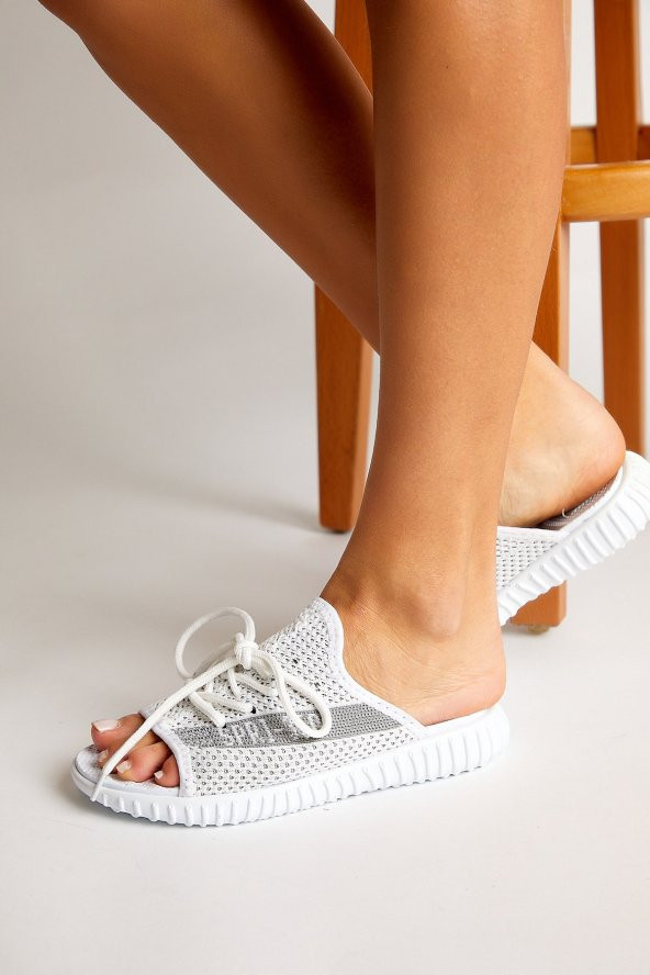 Unisex Beyaz Triko Özel Üretim Terlik Tbtr - 5