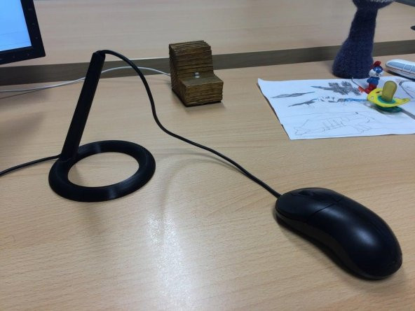 Fare Mouse Kablo Tutacağı Organizer Aparat Aparatı Tutucu Stand - 5