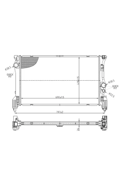 MGA Su Radyatoru Mercedes Vıto 447 114/116/119 Cdı -80768 ürün görseli