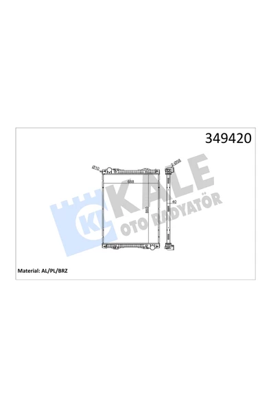 KALE SU RADYATORU SCANIA K-SERISI K230-480 06 ,P,G,R,T SERISI P230-550 , G230-450 04  MT CERCEVESIZ