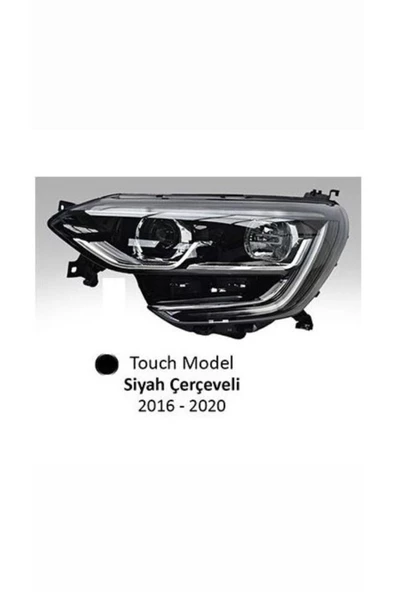 AYFAR Renault Megane 4 Uyumlu Sağ Far Si?yah Çerçeveli? Manuel Ledli? Touch Model 2016-2020 ürün görseli