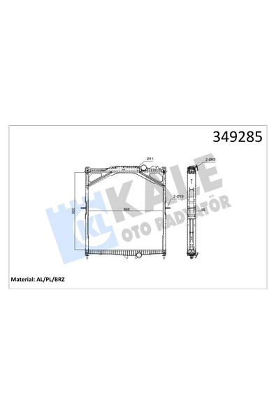 KALE SU RADYATORU FH 400-520 05  , FH12 340-500 , FH16 470-700 93  , NH12 380420 99  MT CERCEVELI