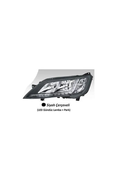 AYFAR FAR SOL MOTORLU   FIAT DUCATO MAXI CITROEN  JUMPER PEUGEOT BOXER 14- SIYAH CERCEVELI