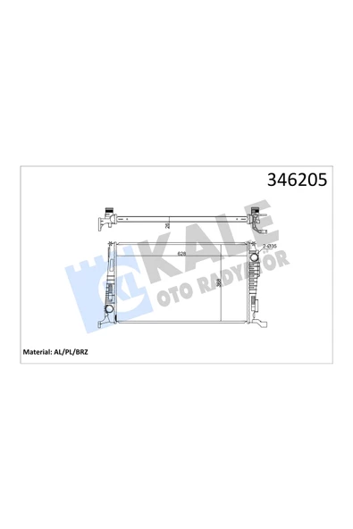 KALE SU RADYATORU BRAZING (DACIA  DUSTER  1.5DCI   10- ) ürün görseli