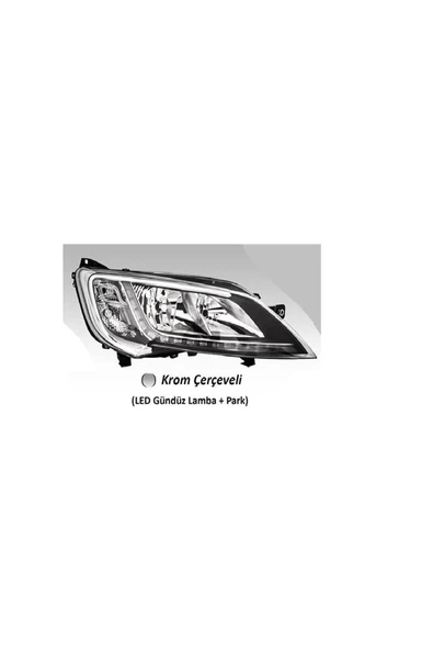 AYFAR FAR SAG MOTORLU  FIAT DUCATO MAXI CITROEN  JUMPER PEUGEOT BOXER 14- KROM CERCEVELI
