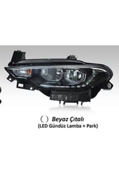 AYFAR FAR SAG MOTORLU BEYAZ CITALI LED DRL PARK FIAT EGEA 16-20 Uyumlu