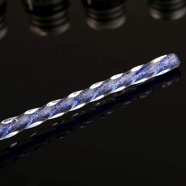 El Yapımı Cam Dolma Kalem Kaligrafi Hokka Seti 12 Mürekkepli - 3