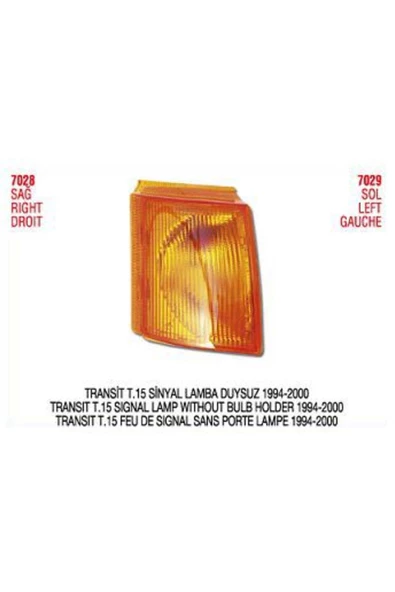 PLEKSAN SINYAL LAMBA SOL DUYSUZ FORD   T15 98-00 UYUMLU