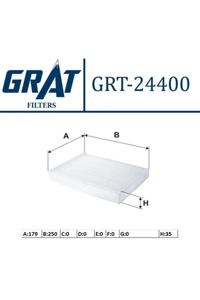 GRAT Kabın Fıltresı ( Dacıa Dokker- Lodgy- Sandero 1.5dcı 1.6 16v) Grt-24400
