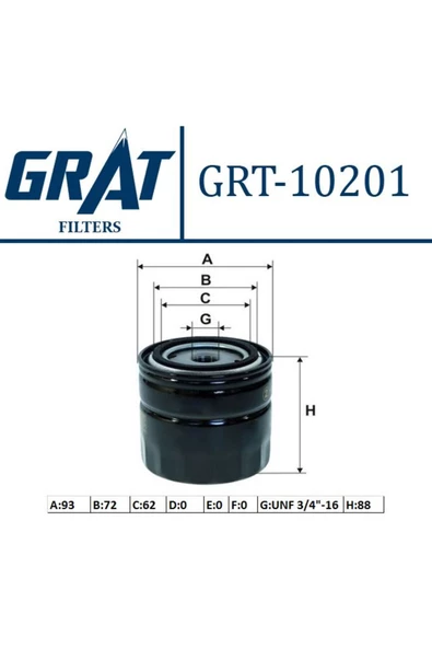 GRAT YAG FILTRESI  FIAT  131 1300 1600 EDKS ürün görseli