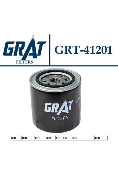 GRAT 41201 Yağ Filtresi Navara 05-10 / Cherokee 4.0 4.7 5.2