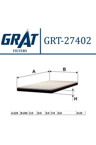 GRAT Kabın Fıltresı ( Alfa Romeo : Gıulıetta 1.4tb 1.6jtdm 10-) Grt-27402