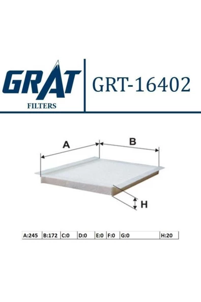 GRAT Kabın Fıltresı - (hyundaı: I30 08-11/kıa Ceed 06-11 )