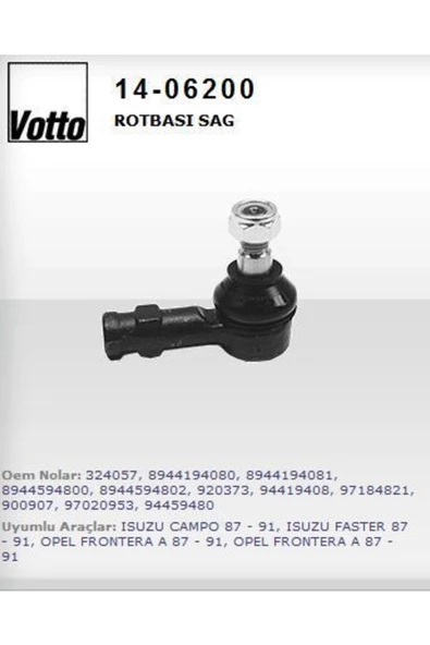 VOTTO Rotbası ( Opel : Frontera A / Isuzu : Trooper / Faster / Campo ) ürün görseli