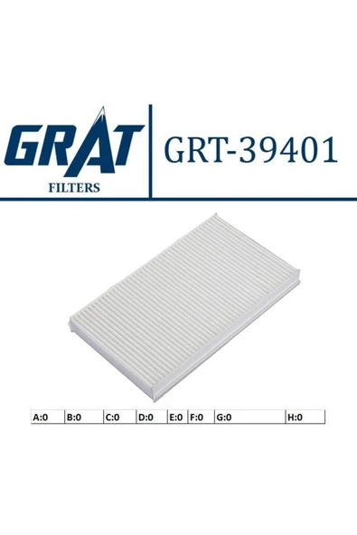 GRAT Kabın Fıltresı ( Land Rover :dıscovery Iıı 04- Iv 09- / Range Rover 02- / Sport 05- ) Grt-39401
