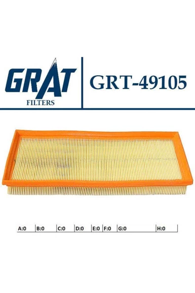 GRAT 49105 Hava Filtresi Carisma 96-06 / S40 V40 ürün görseli