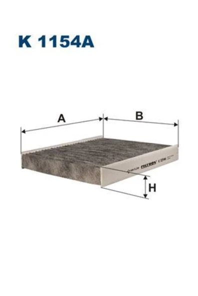 Filtron KABİN FİLTRESİ KARBONLU - ( FORD   FOCUS CMAX 03- MONDEO 07-14 - KUGA 08-12 ) ürün görseli 1