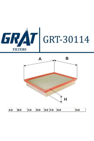 GRAT 30114 Hava Filtresi Bmw X5 Bmw X6 08- 3.0d 286hp ürün görseli 1