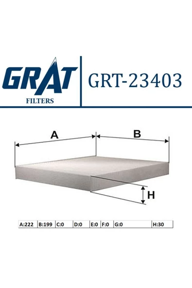 GRAT KABIN FILTRESI - (HONDA  CIVIC 96/00 / CRV 97/01 ROVER  400 96/00 MITSUBISHI  LANCER 09/ / ASX 09/ / ürün görseli 1