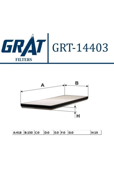 GRAT 6808600 Kabın Fıltresı ( Opel: Astra F-corsa B-tıgra ) ürün görseli
