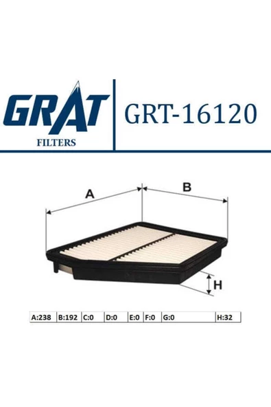 GRAT 16120 Hava Filtresi Matrix 06-10 1.5 Crdı ürün görseli