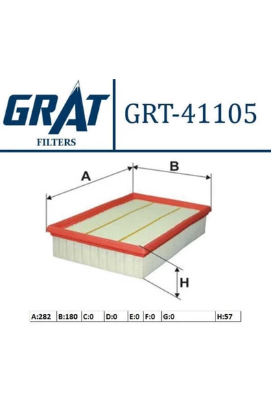GRAT 41105 Hava Filtresi Navara 08- Pathfınder 2.5 Dcı