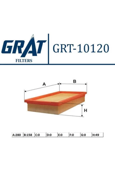 GRAT 10120 Hava Filtresi Stilo 01- 1.6 16v ürün görseli
