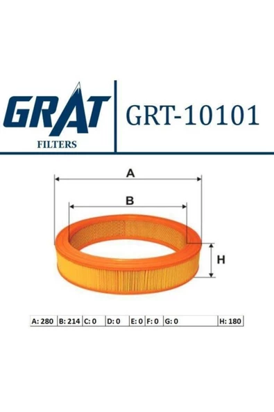 GRAT Hava Fıltresı Icı Tellı ( Fıat: Dogan Slx)
