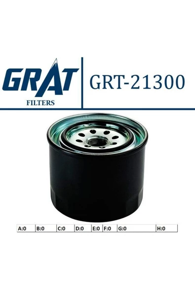 GRAT Mazot Fıltresı - (mıtsubıshı: Fe635 / Fe659 Turbo / Fuso Fe839 / Fe859 / Hyundaı Hd35 / Hd75 "atom T