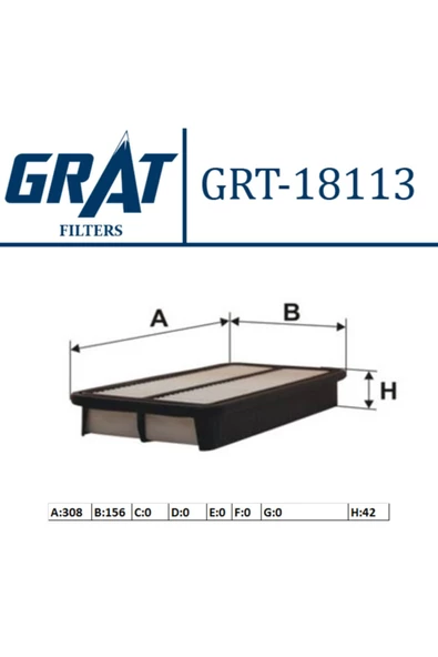 GRAT Filtre Hava-(toyota: Corona 9297 "at191 3s" Rav-4 "2.0 16v" 9400 Carina-avensis St220) - Grt-18113