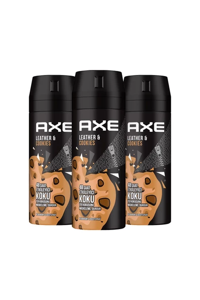 Axe Leather Cookies Erkek Sprey Deodorant 150 ML x 3 - 2