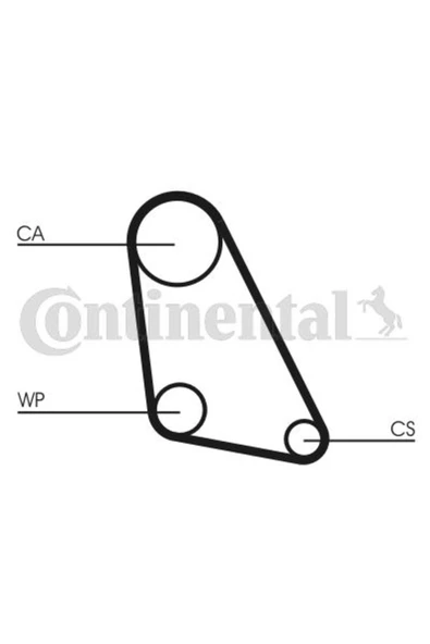 CONTITECH TRIGER KAYISI 107 DIS ( VOLKSWAGEN  POLO 1.3D 1.4D  86-94 )