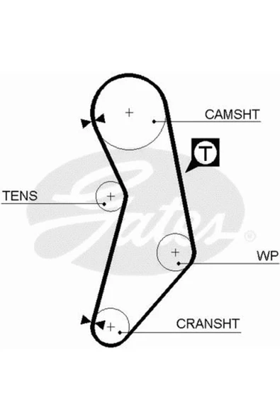 GATES TRIGER KAYISI 129×15 ( FIAT   PALIO / SIENA / DOBLO 1.2 8V ) ürün görseli