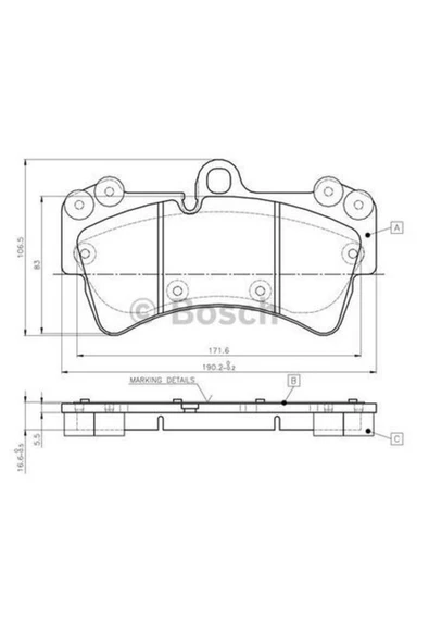 Bosch ON FREN BALATASI-  (VW TOUAREG 03-10  AUDI Q7 06-15  PORSCHE CAYENNE 03-10)