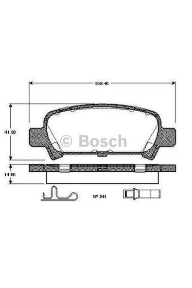 Bosch BALATA FREN ARKA-(SUBARU  FORESTER 97/02/IMPREZA 98/05/LEGAZY 98/03/OUTBACK 00/03  )