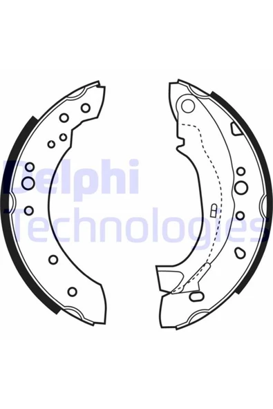 DELPHİ ARKA PABUC BALATA -(RENAULT   SYMBOL II 2008/2012 DACIA   LOGAN 2004/2012 PEUGEOT   206 1998/2006 CI