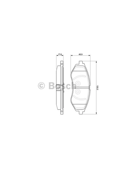 Bosch BALATA FREN ON- ( CHEVROLET  KALOS 02/10 / AVEO 05/10 / LACETTI 05-13 1.4-1.6-1.8 / REZZO 1.6-2.0 05