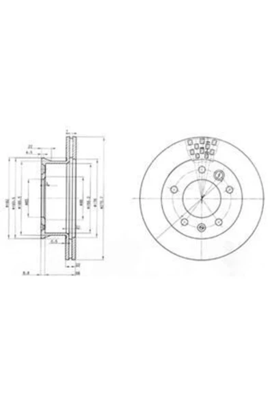 DELPHİ Bg3236 Fren Diski Ön Lt28-35 96-06 Lt28-46 96-06 / Sprinter 95-06 Havalı 276mm