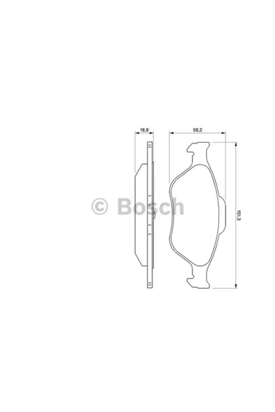 Bosch ÖN FREN DİSK BALATA ( FORD   FİESTA 1996-2008 )