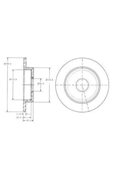 DELPHİ FREN DISKI ARKA DUZ (240-4)-(NISSAN  MICRA-K11 92/02 )