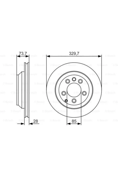 Bosch Fren Dıskı Arka Touareg 7l 02- Touareg 7p 10- / Q7 06- / Cayenne Havalı 330mm