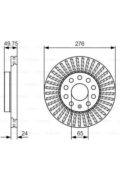 Bosch ON FREN DISKI-276X24 5×112 (VW GOLF 13-  AUDI A3 13-  SEAT LEON 13-  SKODA OCTAVIA 13-)