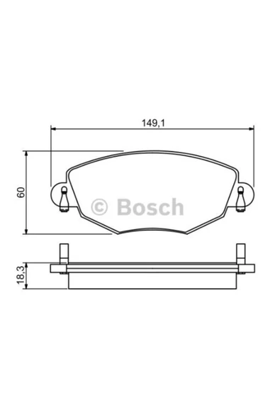 Bosch ÖN FREN DİSK BALATA ( FORD   MONDEO 01- ) ürün görseli 1