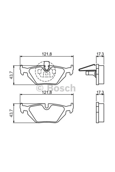 Bosch FREN BALATASI ARKA (BMW  E36-E46 ) 2193402