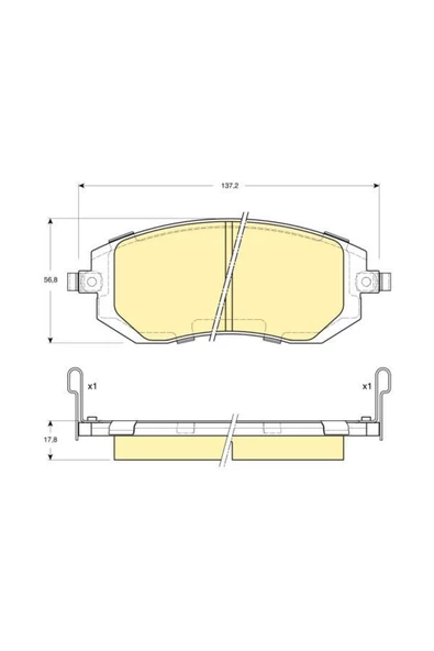 Bosch BALATA FREN ON-(SUBARU: FORESTER 02>08 "2.5 T"/IMPREZA 00>08 "2.0-2.5"/LEGACY 00>08 "2.0-2