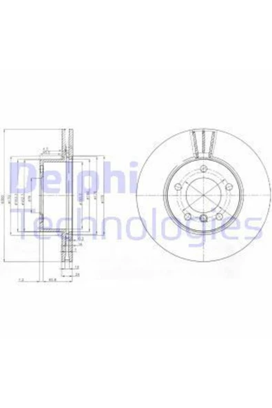 DELPHİ Fren Diski Ön Bmw 1 E81 E87 Bmw 3 E90 06- Havalı 300mm