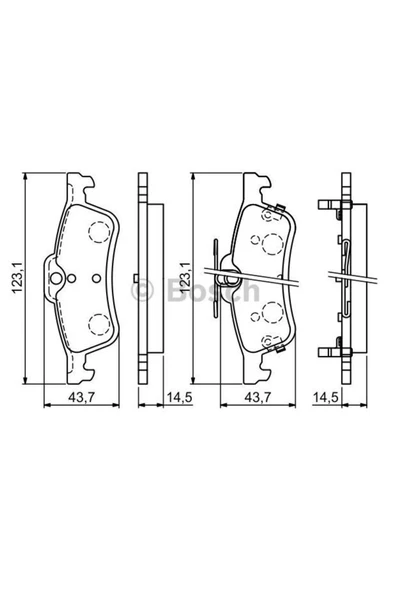 Bosch BALATA FREN ARKA-(HONDA  CIVIC 2012//  SEDAN  )