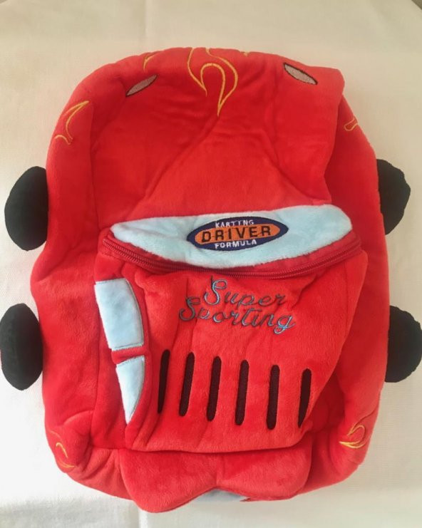 Peluş Çanta Araba Şeklinde Çocuk Çanta - 4